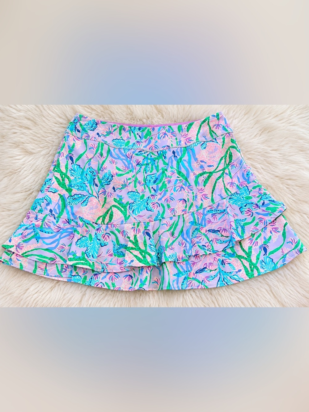 EUC Lilly Pulitzer Luxletic UPF 50+ Fern Skort  Sz L